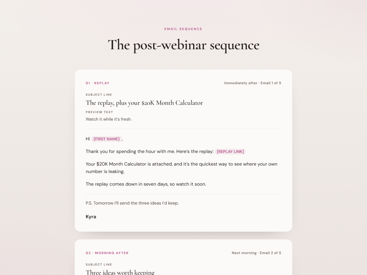 Post-webinar preview
