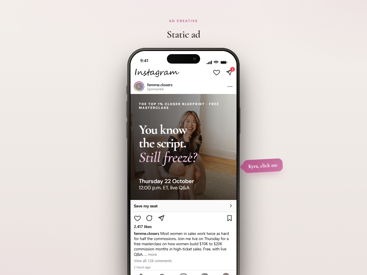 Static ad preview